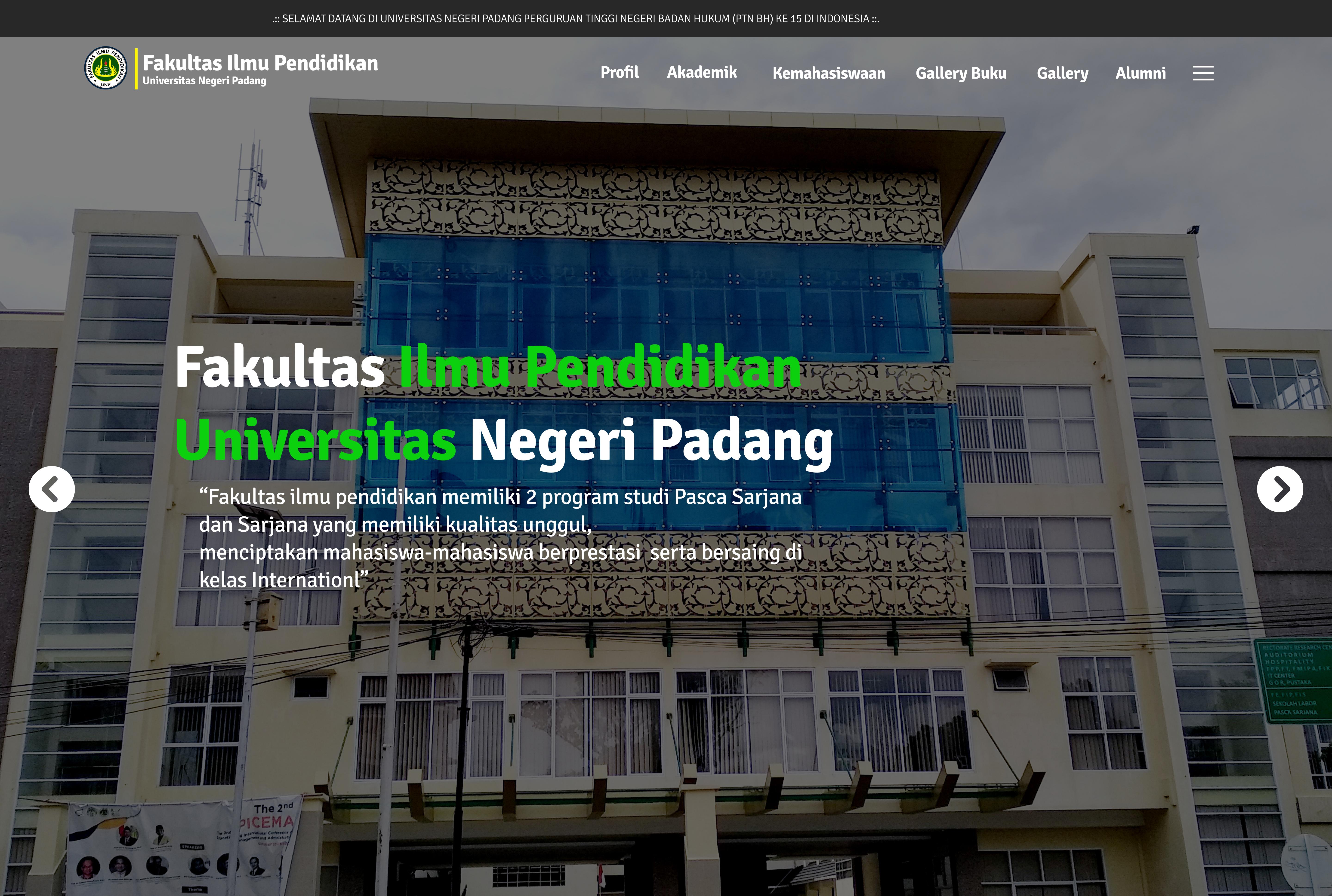 Website Fakultas Ilmu Pendidikan UNP